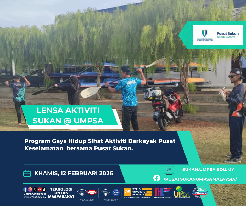 Program Gaya Hidup Sihat Aktiviti Berkayak Pusat Keselamatan  bersama Pusat Sukan.